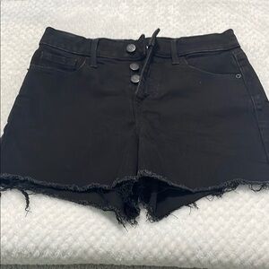 Old Navy Black Jean Shorts with Frayed Hem